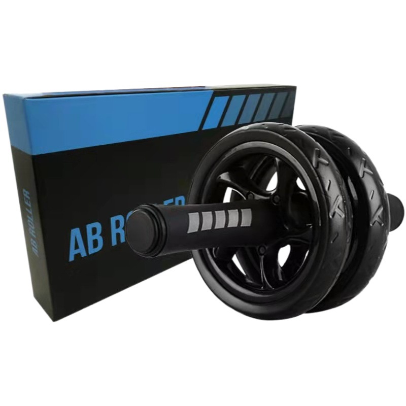 Rueda abdominal con rebote, rueda para músculos abdominales, equipo de fitness para interiores para principiantes para mujeres, rueda abdominal de doble rueda, rueda para moldear el cuerpo y tonificar los abdominales para hombres