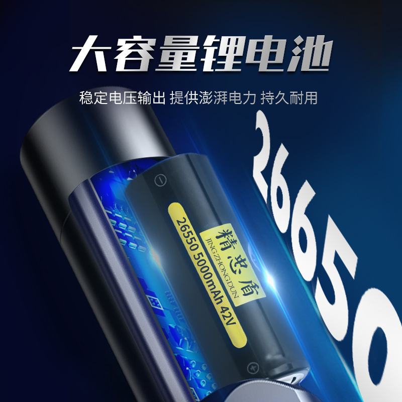 跨境精忠盾JZ-Q25强光手电筒可充电户外远射变焦防水家用充电式|undefined
