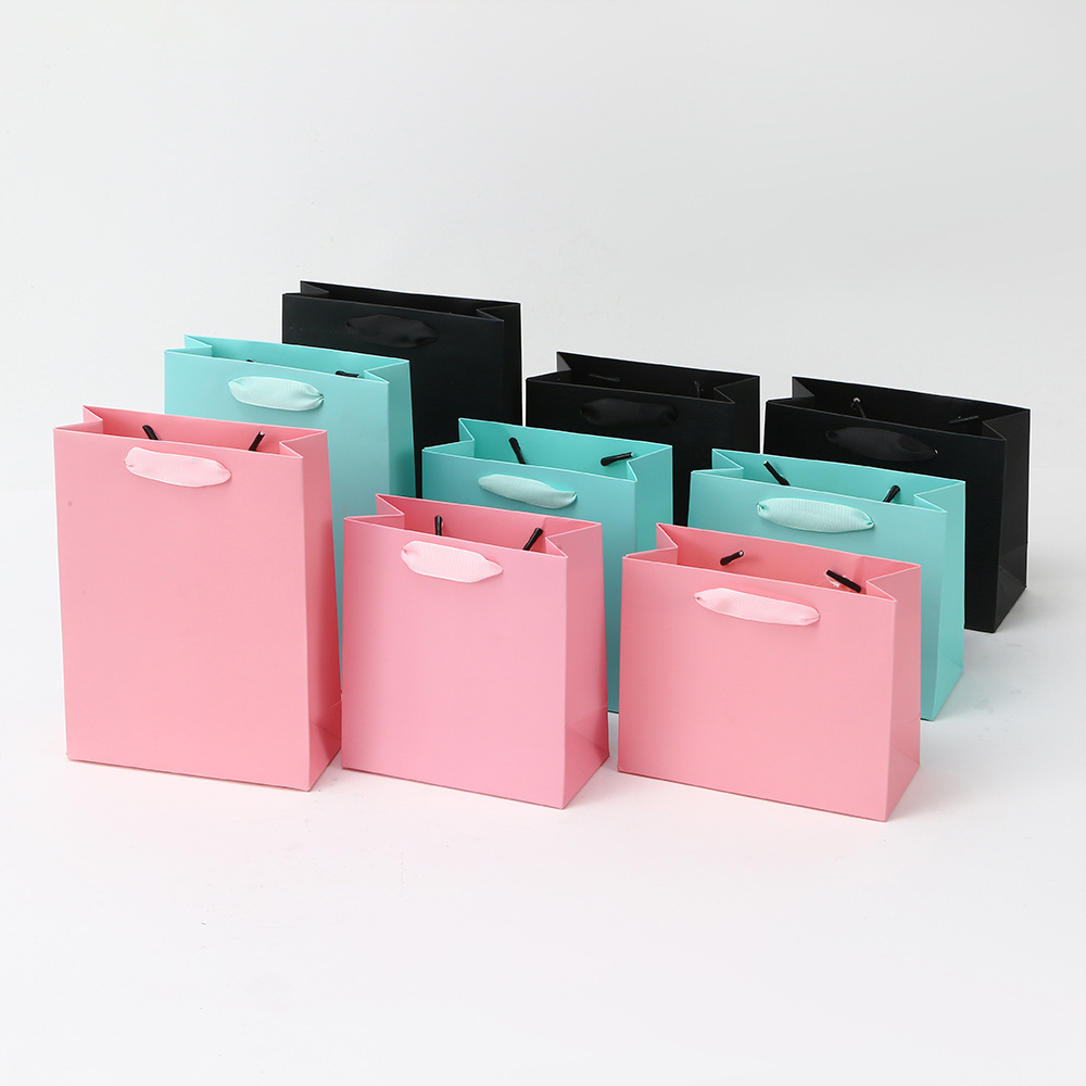 Bolsas de mano sin cintura, bolsas de cartón blanco, bolsas de regalo de Navidad, regalos, tiendas de ropa, logotipo impreso en stock