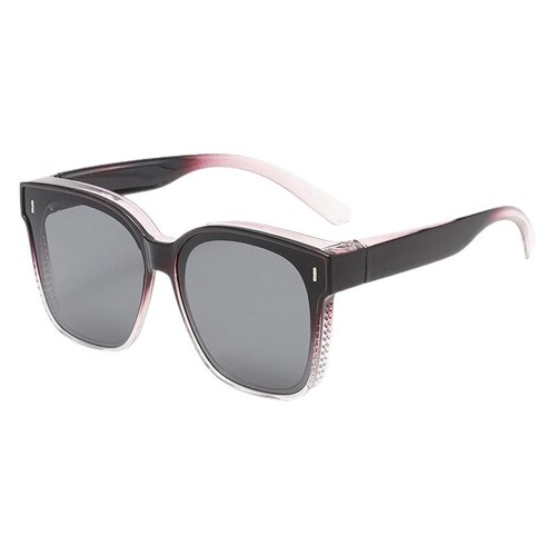 Sunglasses that fit over prescription glasses for men, suitable for driving, with UV protection, and can be paired with polarized sun lenses for women.