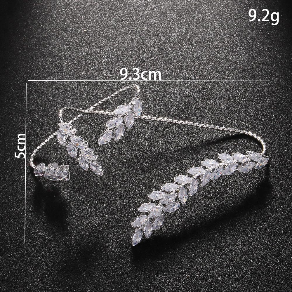 Nueva venta en caliente pulsera de zircón de hoja personalidad abertura ajustable temperamento accesorios pulsera mujer