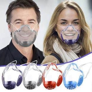 Anti-fog lip mask transparent PC protective mask anti-splash isolation mask cross-border non-fog transparent mask