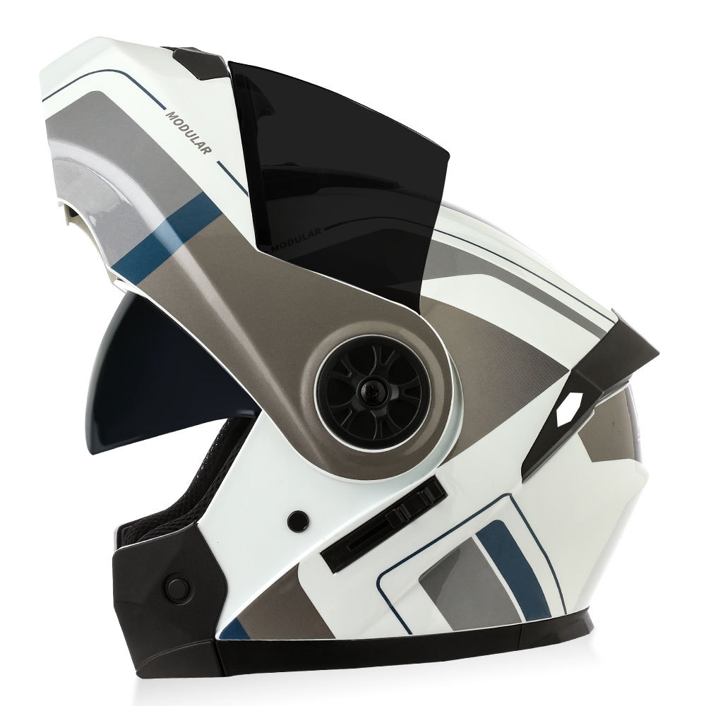 BLD transfronterizo para cascos de motocicletas eléctricas cascos completos cascos de doble lente cuatro estaciones al por mayor