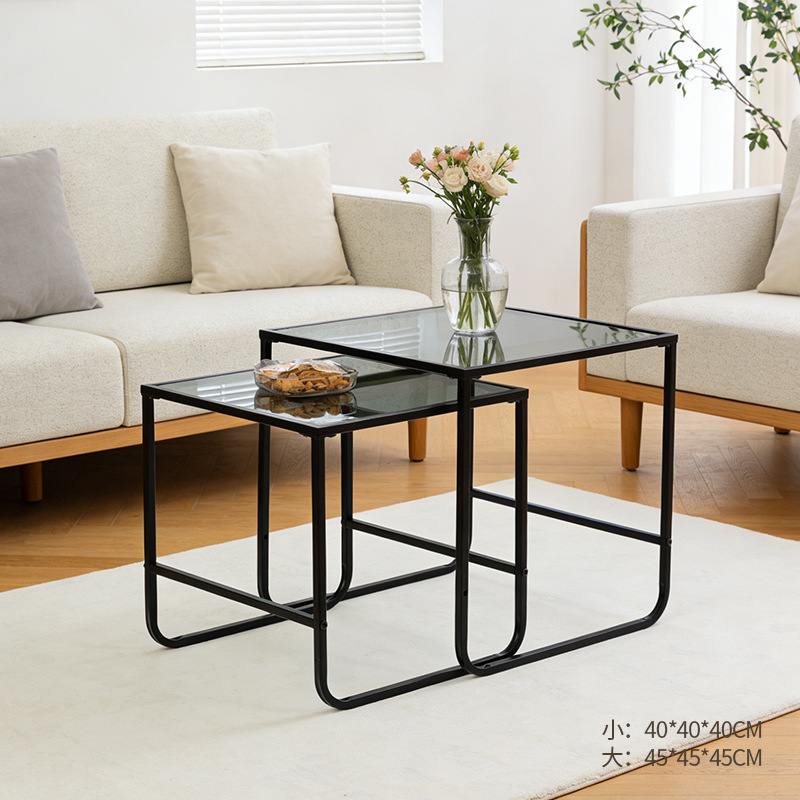Sofá de estilo industrial americano sala de estar varios armarios laterales casero pequeño tipo simple cuadrado armario de doble capa de hierro forjado image 8