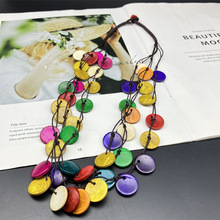 跨境波西米亚风沙滩项链防过敏外贸现货饰品necklace欧美复古手工