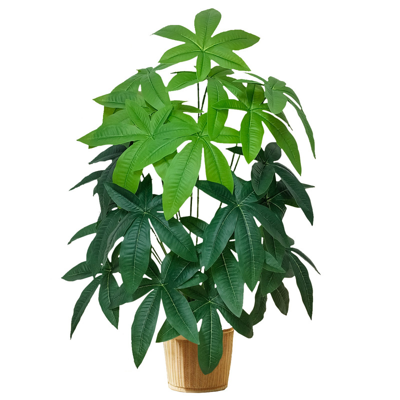 国境を越えた模擬緑の植物金のなる木大型屋外中庭屋内リビングルーム床置き装飾造園ツリープラスチック植物|undefined
