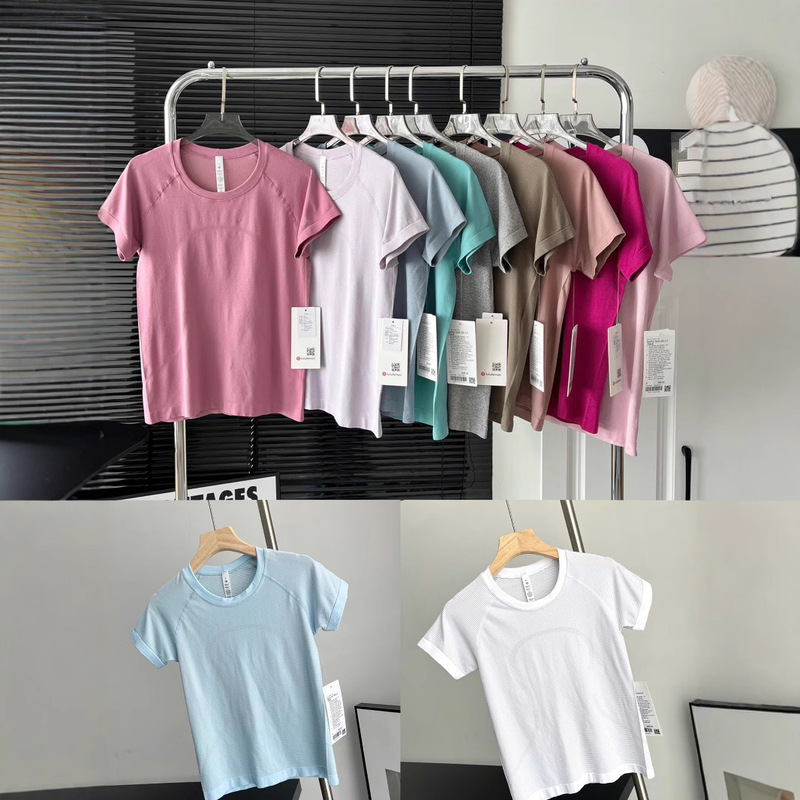 Lu Lu's Same Style Yoga Wear Swiftly Tech2.0 Lightweight, Breathable, Tight-Fitting Sports Casual Round-Neck Short-Sleeved T-Shirt