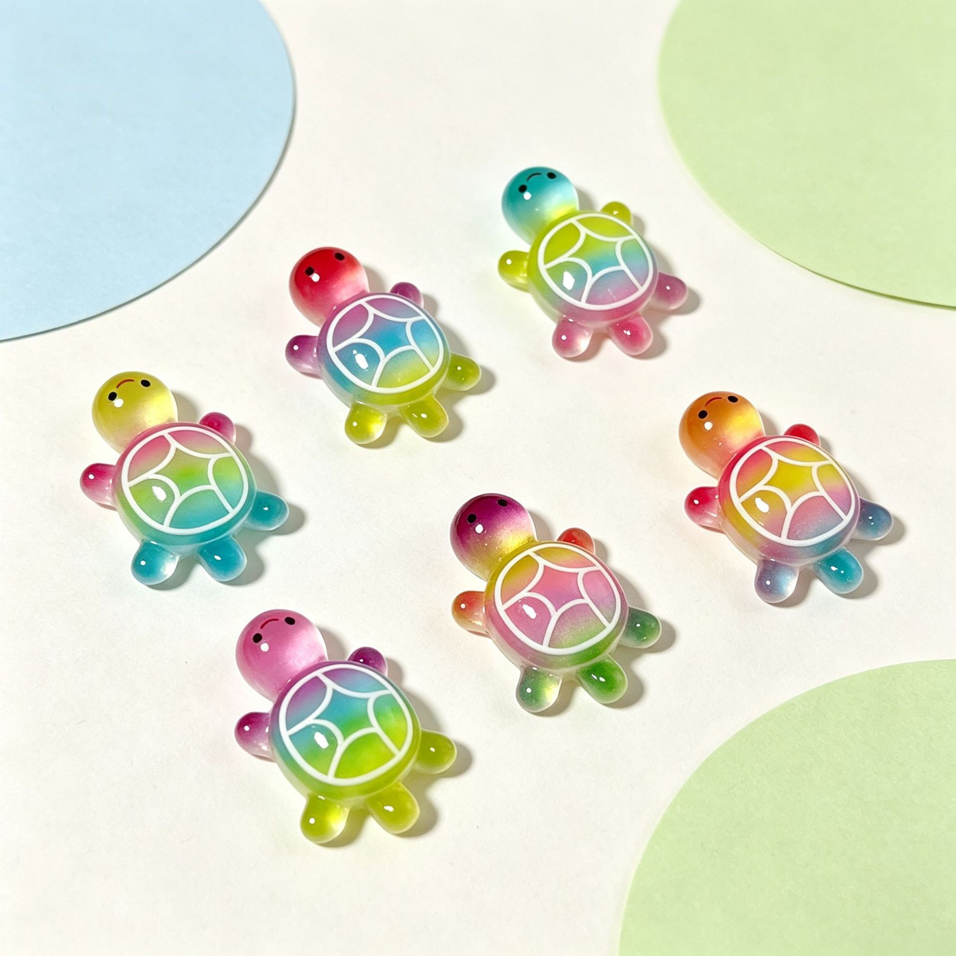 3.1cm rainbow turtle