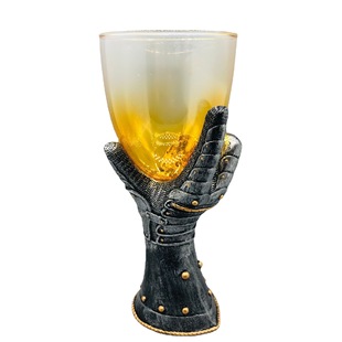 Creative Executive Knight Gloves Resin Glass Goblet Armor Hero Glass Goblet for Boyfriend Gift