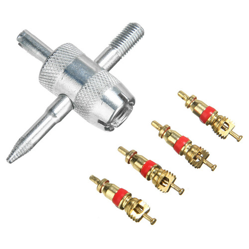 Four-in-One Hardware Tools Car Tire Repair Tools Valve Stem Extractor Wrench Accessories