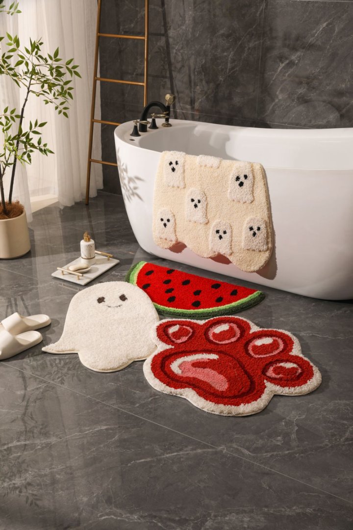Cross-Border Flocking Floor Mat Tpr Non-Slip Microfiber Bathroom Absorbent Mat Door Mat Creative Carpet Customized with Pictures