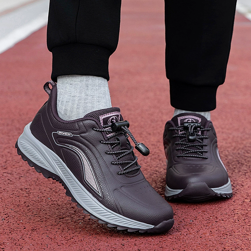 Отличная обувь осень новая кожаная водонепроницаемая мужская обувь среднего и пожилого возраста на открытом воздухе обувь нескользящая и износостойкая повседневная спортивная обувь