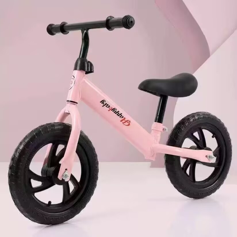 Bicicletas de equilibrio para niños sin pedal, bicicletas de dos ruedas, 12 pulgadas sin inflar para bebés pequeños, gran descuento