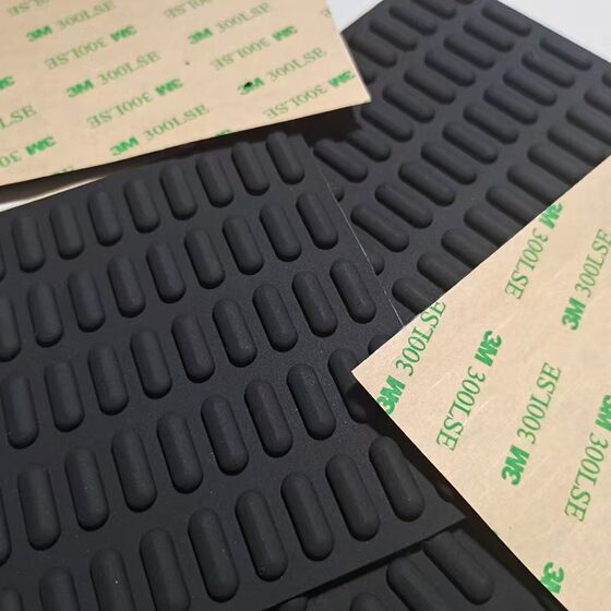 Black Oval Silicone Pad Computer Keyboard Long Silicone Anti-Collision Granules Laptop Base Non-Slip Foot Pad