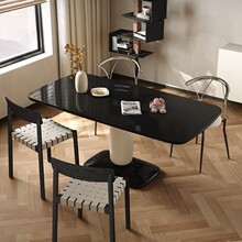 北欧实木餐桌椅组合小户型设计师创意现代简约长方形网红艺术饭桌