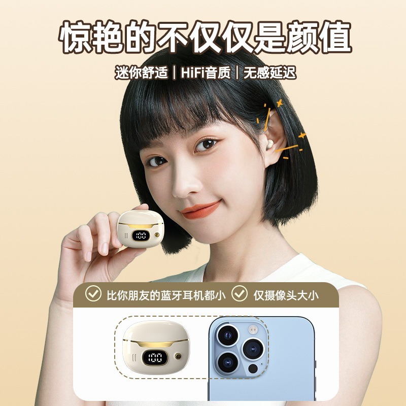 ミニ Bluetooth ヘッドセットワイヤレス Bluetooth インイヤーインビジブルスリープヘッドセットノイズリダクションスポーツ高品質ワイヤレスヘッドセット|undefined