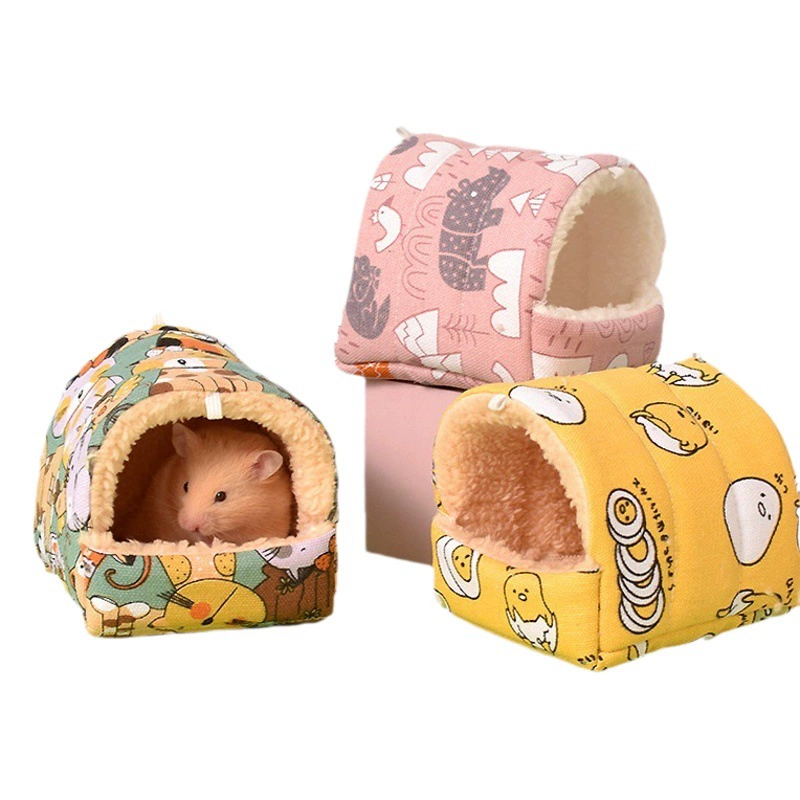 Гнездо для хомяка, гнездо для птиц, утолщенное флисовое теплое хлопковое гнездо, товары для хомяков, гнездо для мелких животных, кроликов, золотистых хомяков, гнездо для попугаев