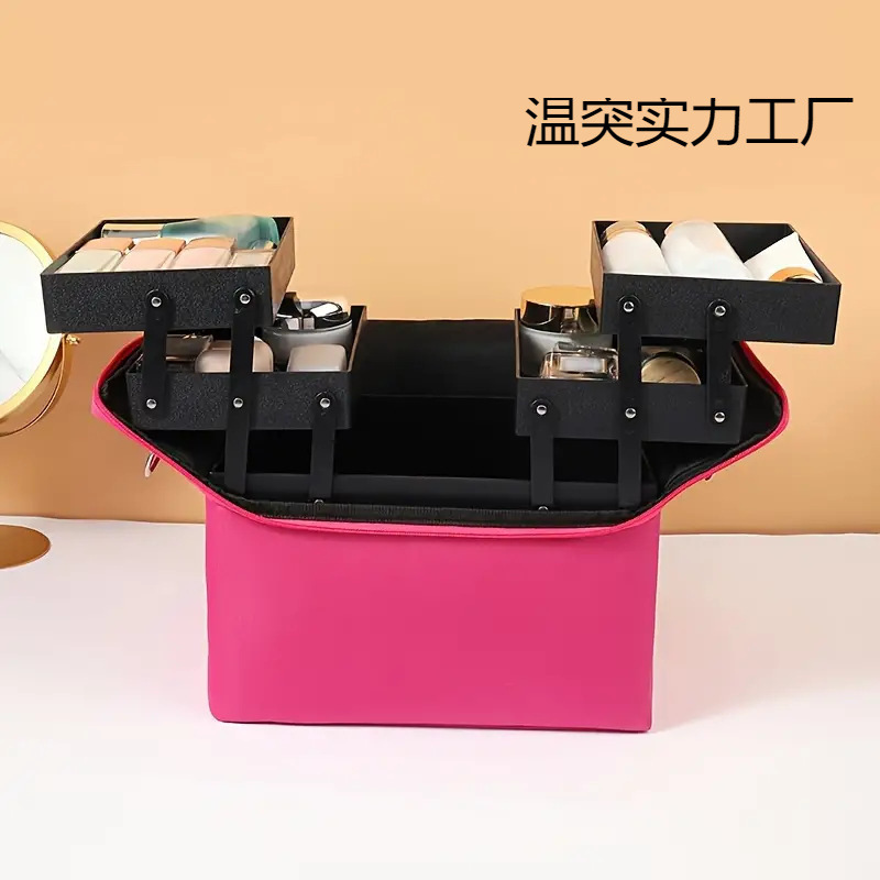 国境を越えた足湯技術者の新しい韓国版オックスフォード布化粧品ケースポータブルショルダーヒール|undefined