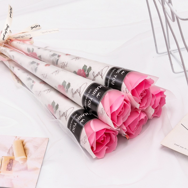 Long bouquet - pink roses