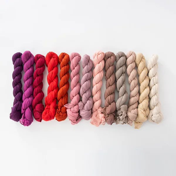 New Foreign Trade Cross-Border Pleated Scarf Wholesale, Natural Wrinkle Pure Linen Scarf, Cotton-Linen Twist Scarf