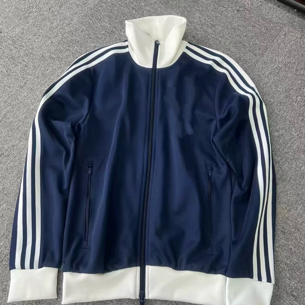 Three-Leaf* Jacket for Spring and Autumn, Unisex, Three-Stripe* Korean-Style School Uniform, Double-Zip Sports Jacket Ii5763Ip