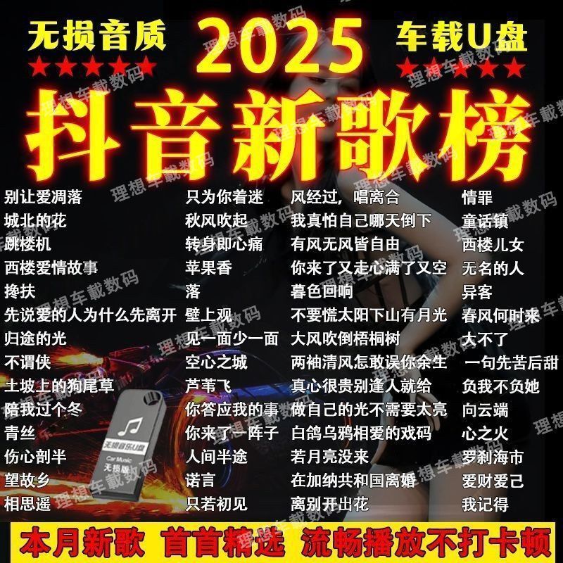 车载无损音乐u盘汽车优盘完整版2025抖音新歌曲带视频MV车载u盘|undefined