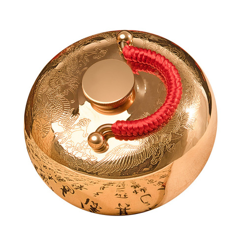 Pang Pang Pure Copper Hot Water Bag, Thickened, with Hot Water Heating Hand Warmer, Retro Style Hand Heater, Foot Therapy Massage Copper Pot