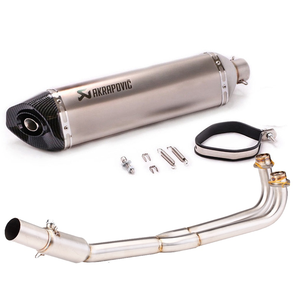 Motorcycle Modified Exhaust Pipe Stainless Steel Front Section Scorpio Exhaust Pipe Full Section Suitable for Guangyang Kymco Ak550