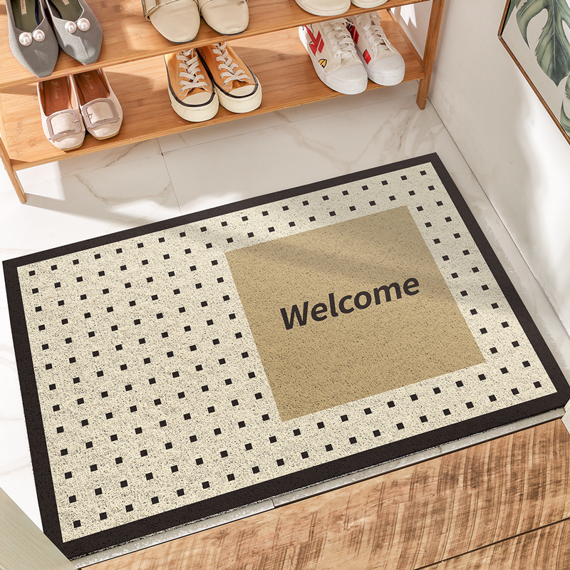 Modern simple ins silk ring home mat household entrance wear-resistant rub-resistant foot mat mud scraping dust removal carpet entrance