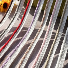 仿羊羔绒毛巾绒子母带家纺被套箱包嵌条小香风韩版女装包边牙子条