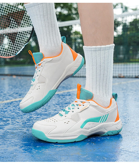 Giày cầu lông unisex cổ thấp, đế bằng chống trượt, thoáng khí giảm chấn, chuyên tập luyện — 9088 Trắng Nguyệt Hoàng, 9088 trắng đen chi tiết 16