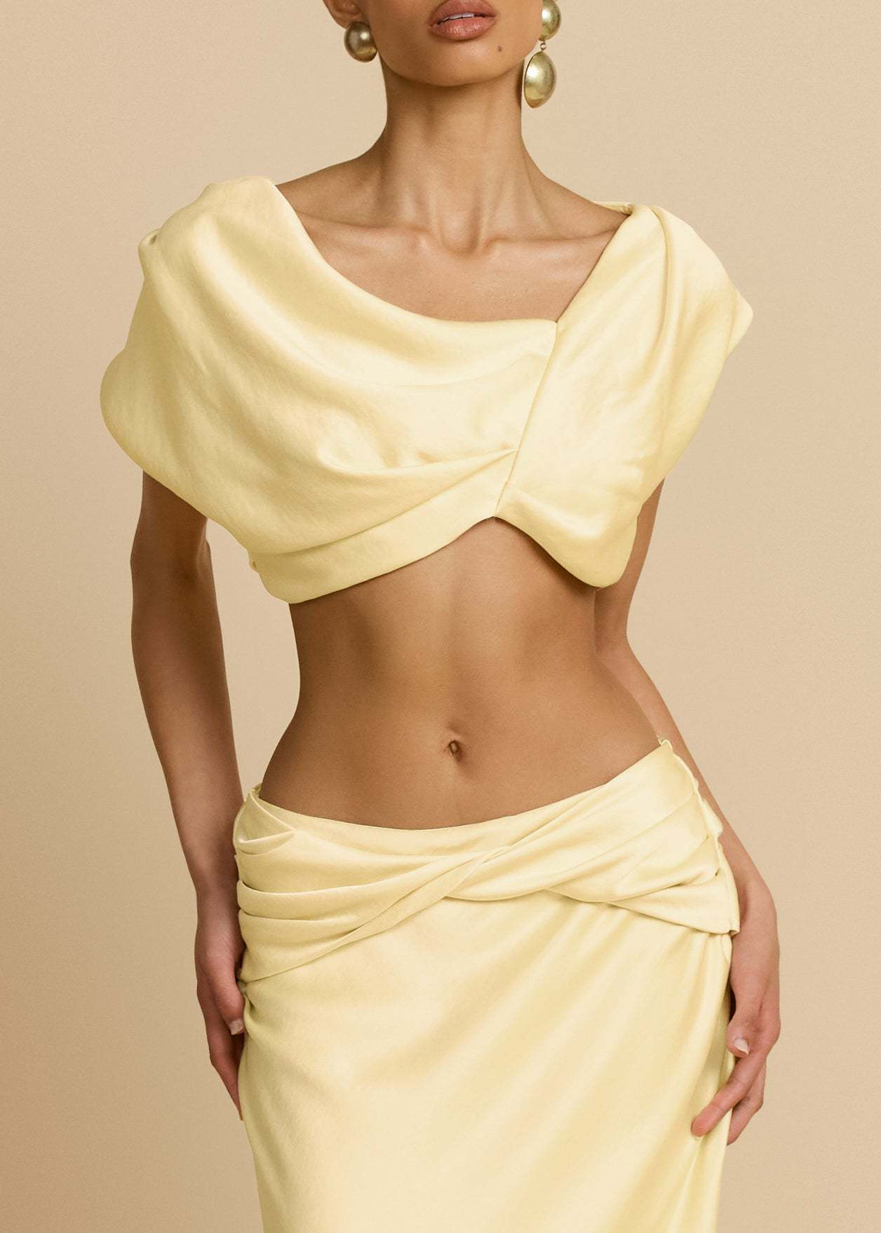 Sexy Geometric Panel Two-Piece Dress Set, Ruched Bustier Top With Asymmetrical Skirt For Women Fashion-Forward Two-Piece Set_ecoleips.com