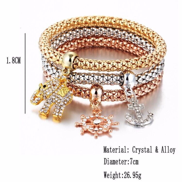Fashion Heart Shape Butterfly Alloy Plating Rhinestones Womenu0027S Bracelets