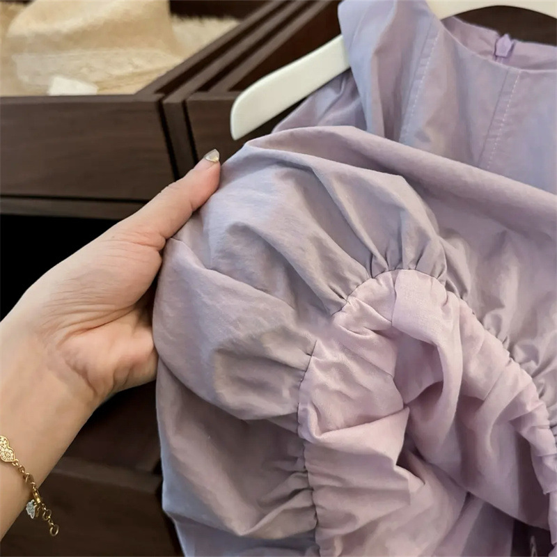 Zheng Qiqi niñas sin mangas brotes de flores chaleco 25 verano nuevo vestido de diseño de ropa infantil para niñas vestidos de moda