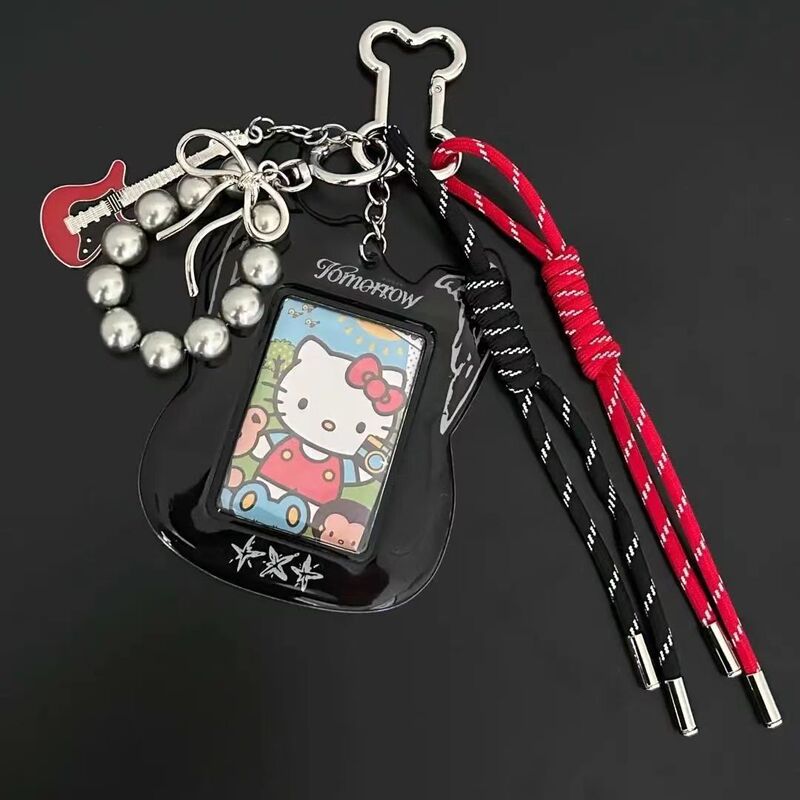 Original handmade bass guitar card set extremely numerous card bag display bag pendant super cute personality keychain pendant