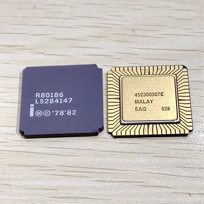 R80186 LCC integrated circuit IC chip electronic components integrated block patch LCC