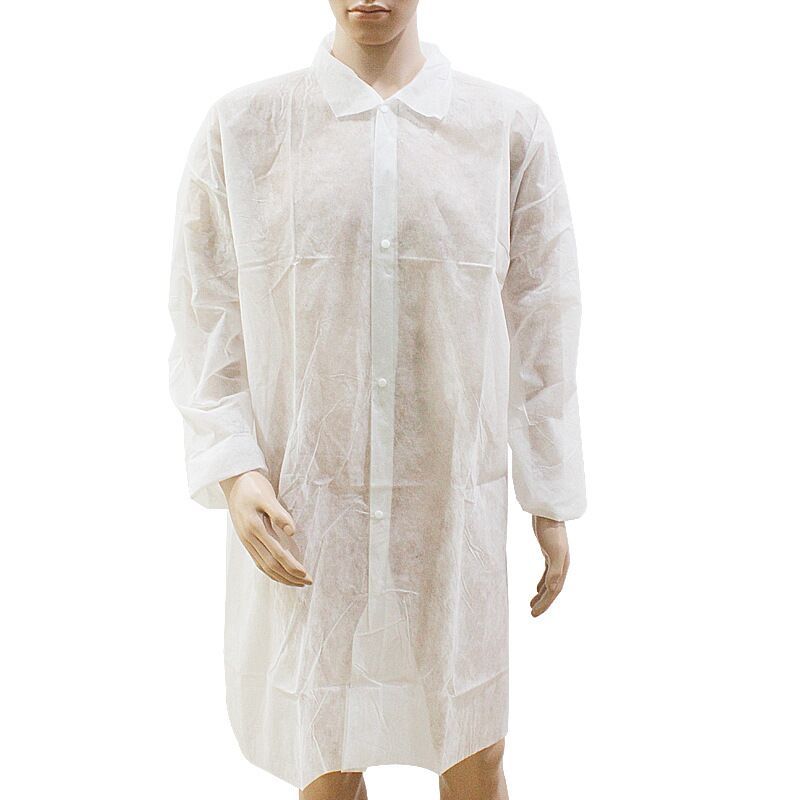防护隔离服无纺布一次性白大褂工作服防尘防油防水连体服参观实验