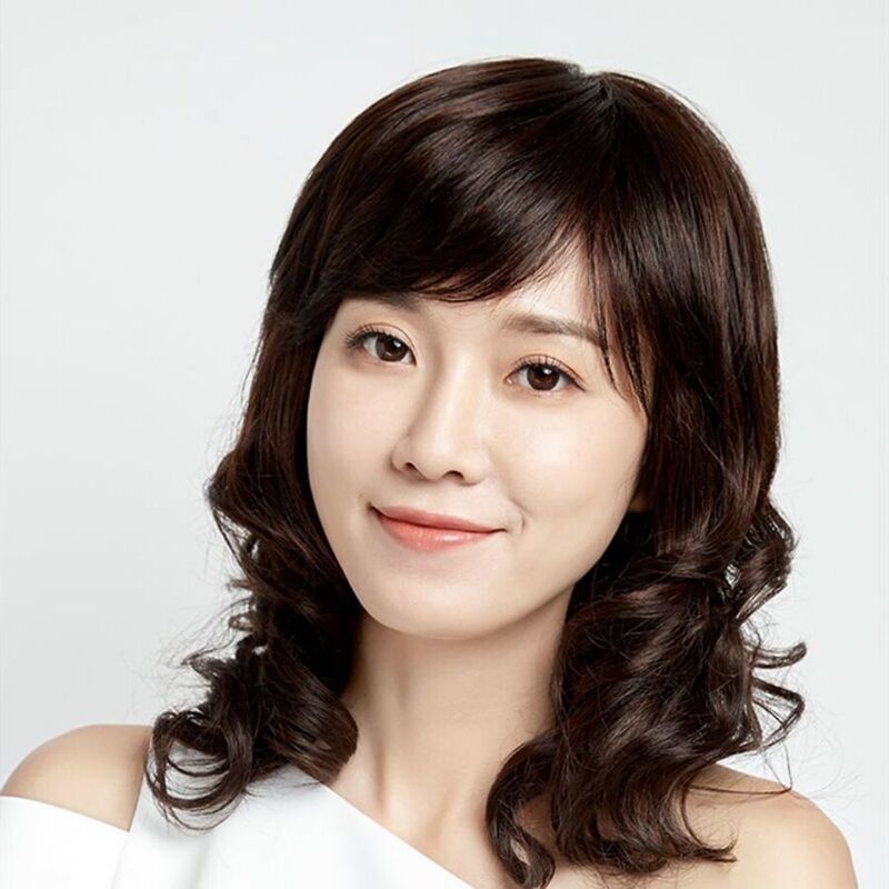 Wig Women's Long Hair Curly Hair Mother's Wig Cover Women's Full Head Realistic Medium Long Hair Big Wave Wiggable Wig Cover Wig Women's Long Hair Curly Hair Mother's Wig Cover Women's Full Head Realistic Medium Long Hair Big Wave Wiggable Wig Cover