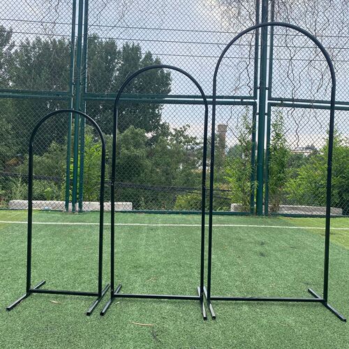 Wedding Arch Black Iron Curved Arch Gate, Iron Wedding Arch, Mountain and River Arch Decoration, Wedding Stage Decor
