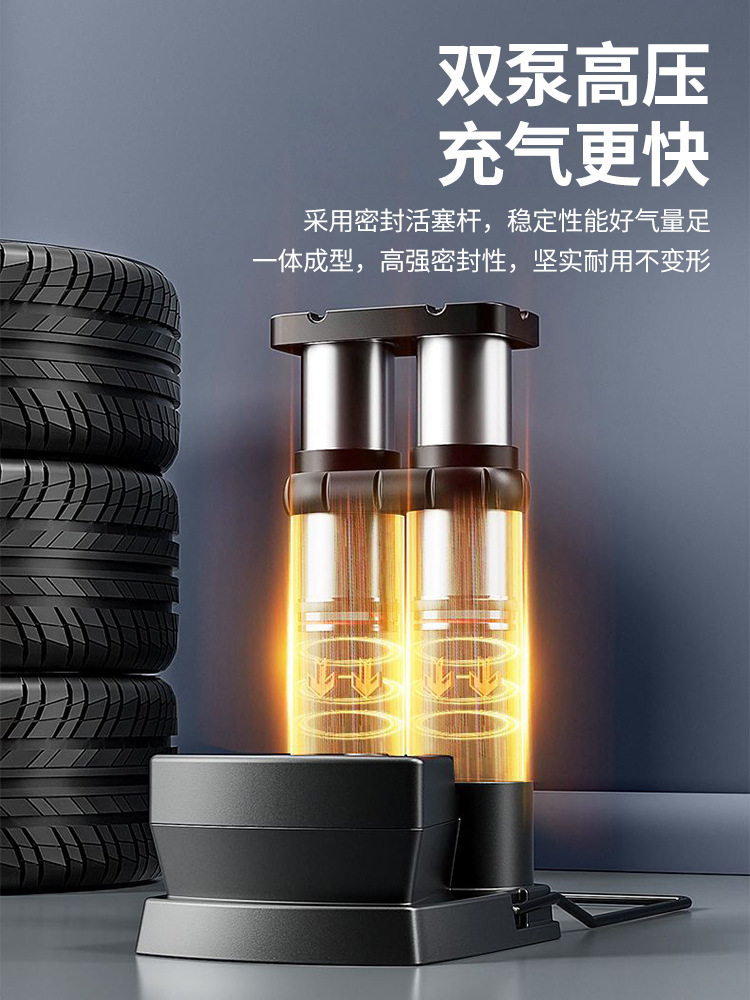 脚踩打气筒自行车家用电动电瓶车摩托车篮球便携高压充气跨境批发