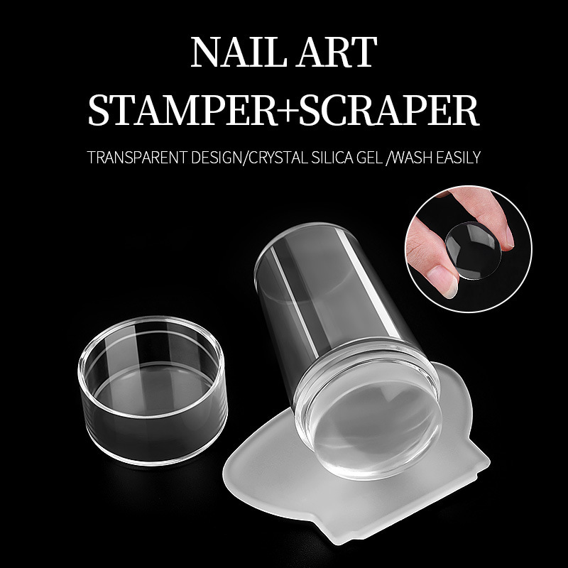 Manicure Silicone Nail Polish Seal Scraper 2-Piece Set Transparent Large Scraper Head Printing Factory Direct Sales Creativity Manicure Silicone Nail Polish Seal Scraper 2-Piece Set Transparent Large Scraper Head Printing Factory Direct Sales Creativity