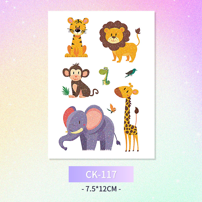 Glitter mariposa cara pegatinas tatuaje pegatinas hadas lavable impermeable de larga duración lindo unicornio ciervo Luna Estrella Planeta