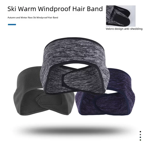Ruidong Amazon Outdoor Cycling Running Warm Headband Adjustable Velcro Polar Fleece Ear Protection Fleece Headband
