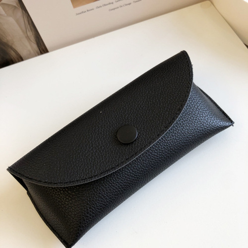 New sunglasses case sunglasses case black pebbled leather large glasses case glasses bag wholesale eye box