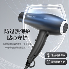 Shared hair dryer, Yungri wall-mounted overheating protection hair dryer, heat-insulating and flame-retardant hotel school hair dryer
