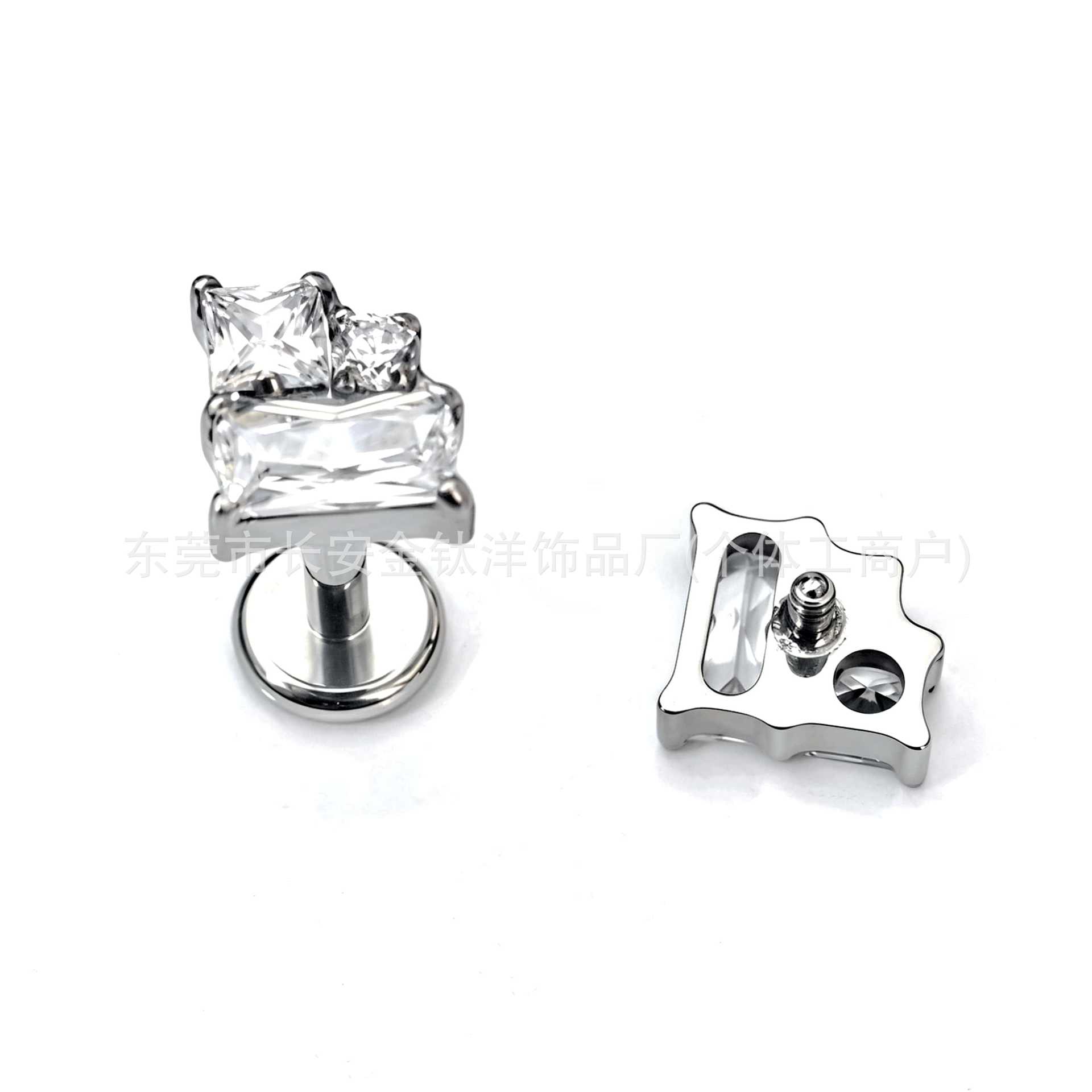 Labret piercing jewelry detail image
