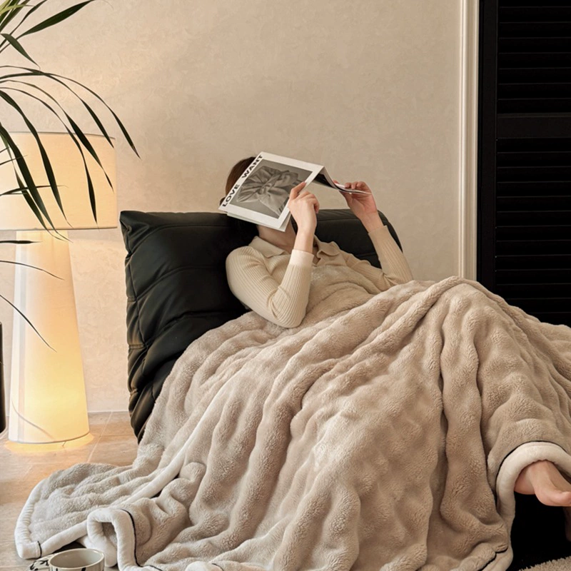 Plush duvet, sofa for sleep, keep warm cloak, increased thickness