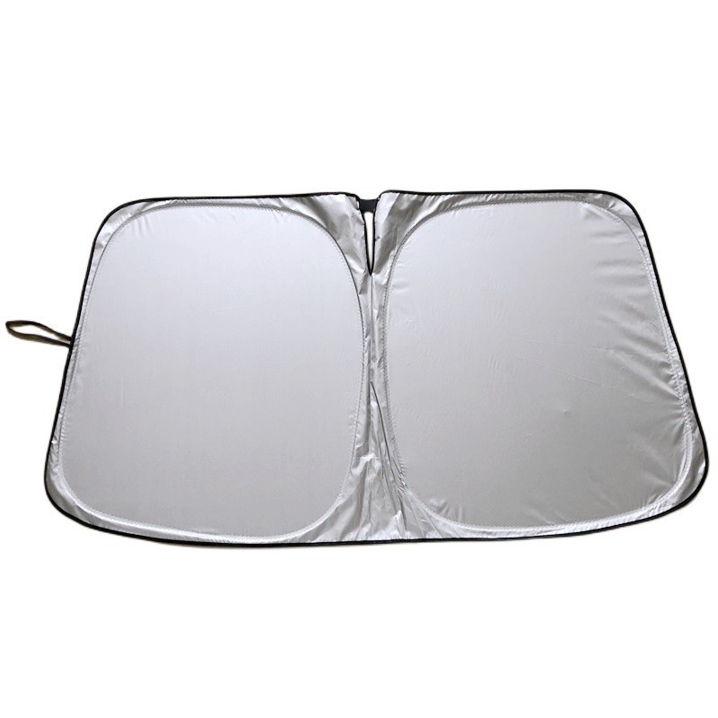 Car Sunshade for Front Windshield, Light-Blocking and Cooling Sun Protection Heat Insulation Cover, Thickened Sunshade Umbrella, Titanium Silver Sunshade