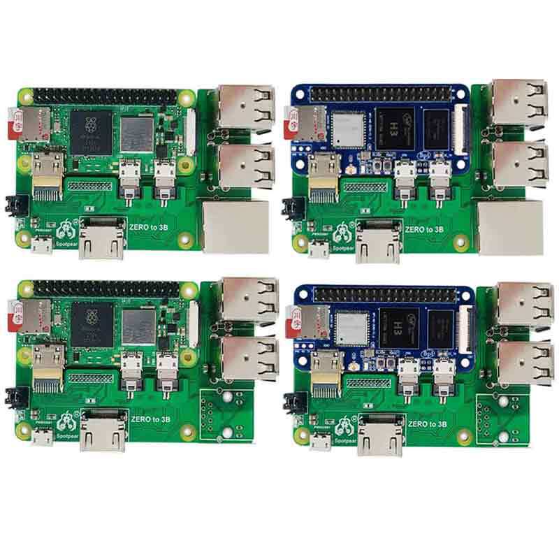 Strawberry pie 2W banana pie M2 zero expansion board to 3B/4B/Pi5 interface conversion with network port USB