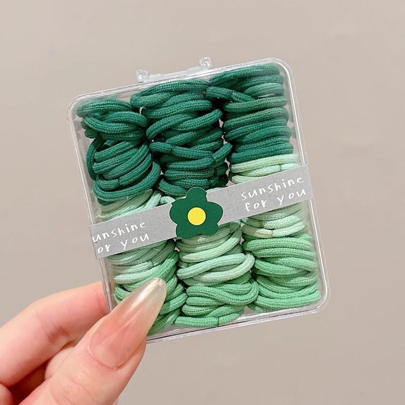 Color caramelo para niños banda elástica pequeña alta elasticidad no daña cabello de niña pulgar anillo de cabello de cabello de cola de caballo cuerda de cabeza bebé